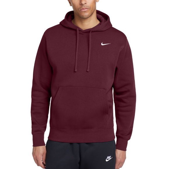 Nike Micro Swoosh Essential Y2K Hoodie Sweatshirt Maroon XL - Picture 1 of 11